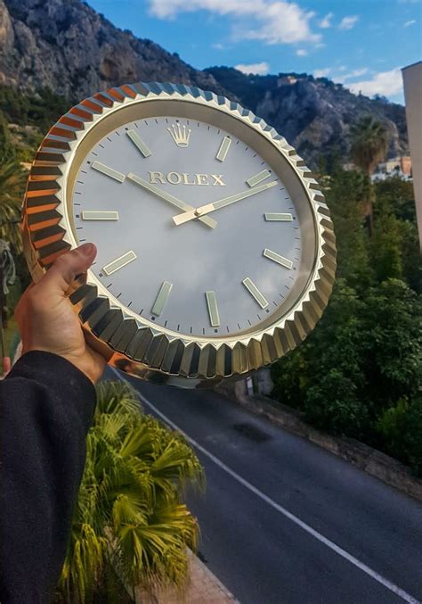 rolex fake wall clock|rolex wimbledon wall clock.